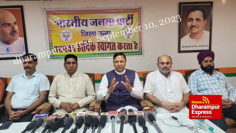 सनातन धर्म पर कांग्रेस का नेतृत्व अपना स्टैंड करें साफ : डॉ.बिंदल
