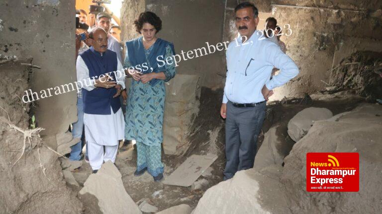 आपदा पीड़ितों का दर्द सांझा करने कुल्लू पहुंची प्रियंका गांधी
