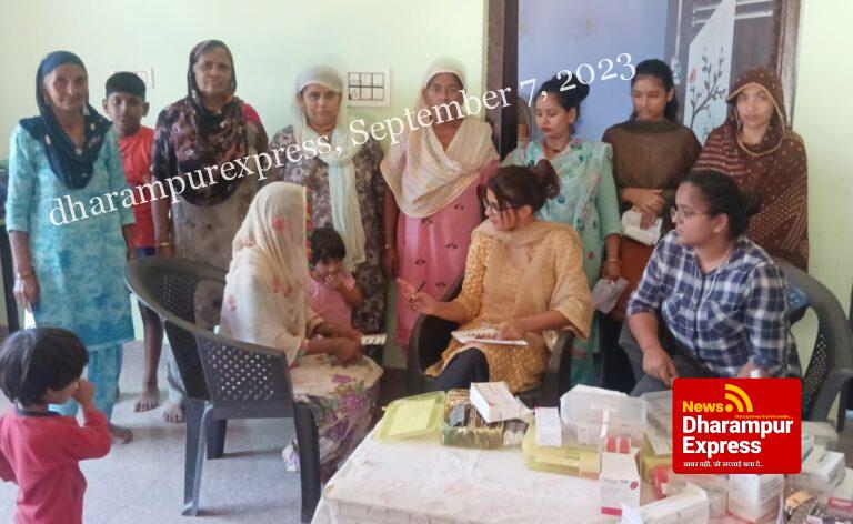 *सांसद मोबाईल स्वास्थ्य सेवा ने नाहन विधानसभा मे की 123 लोगों की स्वास्थ्य जांच*