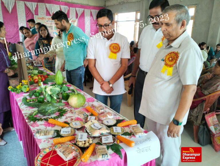 लोकल व्यंजनों की प्रदर्शनी से दिया सही पोषण का संदेश