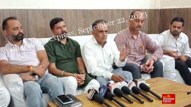प्रदेश की कांग्रेस सरकार पर मुखर हुए जिला भाजपा अध्यक्ष देशराज शर्मा