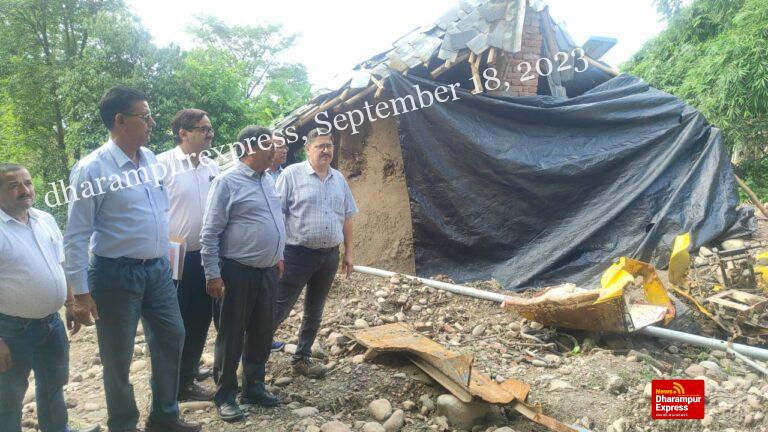 एनडीएमए की टीम ने किया सुजानपुर के आपदा प्रभावित क्षेत्रों का दौरा