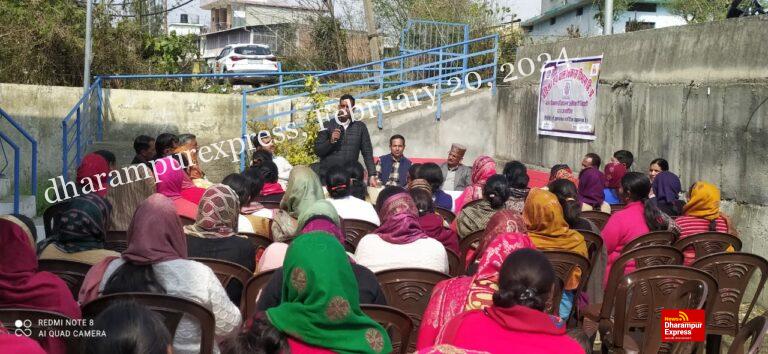 सौर में महिलाओं और बच्चों से संबंधित कानूनों एवं योजनाओं की दी जानकारी