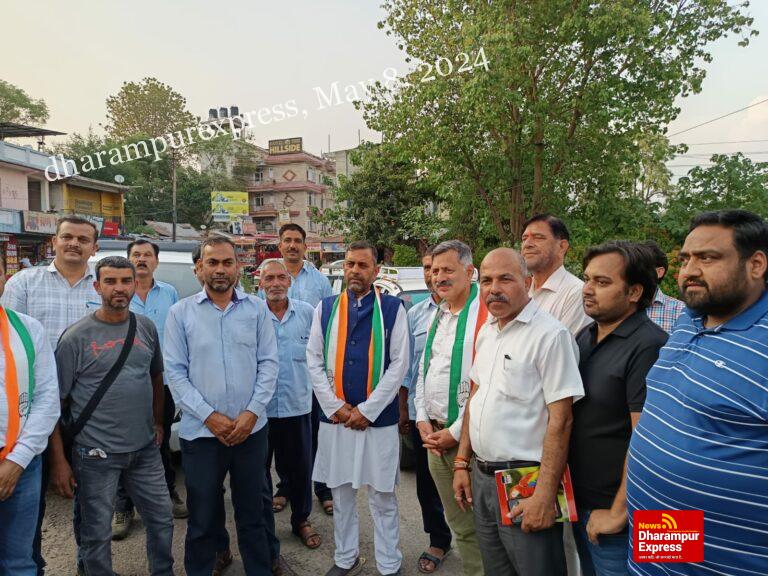 कांग्रेस प्रत्याशी सुभाष चंद ने बिझडी बाजार में किया चुनाव प्रचार