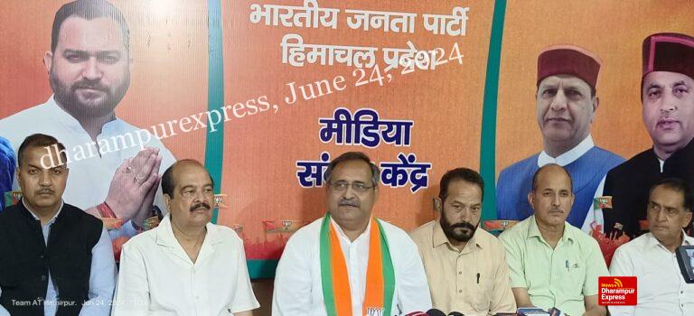 आज तक के इतिहास की सबसे निकम्मी और झूठी सरकार कांग्रेस सरकार : रणधीर शर्मा