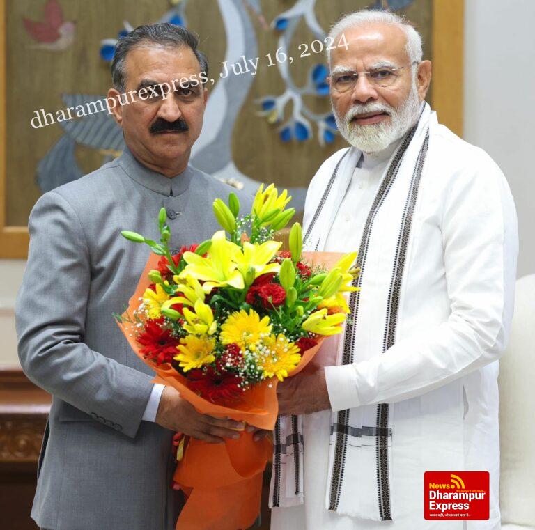 मुख्यमंत्री ठाकुर सुखविंदर सिंह सुक्खू ने प्रधानमंत्री नरेंद्र मोदी से की मुलाकात