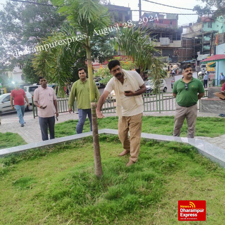 हमीरपुर शहर में चल रहे विकास कार्यों का नगर परिषद अध्यक्ष व  पार्षदों सहित कांग्रेस नेता पुष्पेंद्र वर्मा ने किया निरीक्षण