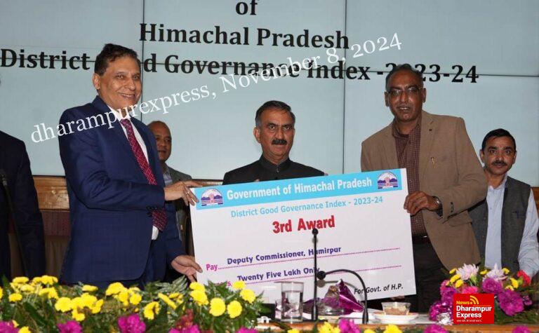 गुड गवर्नेंस इंडेक्स में जिला हमीरपुर का सराहनीय प्रदर्शन