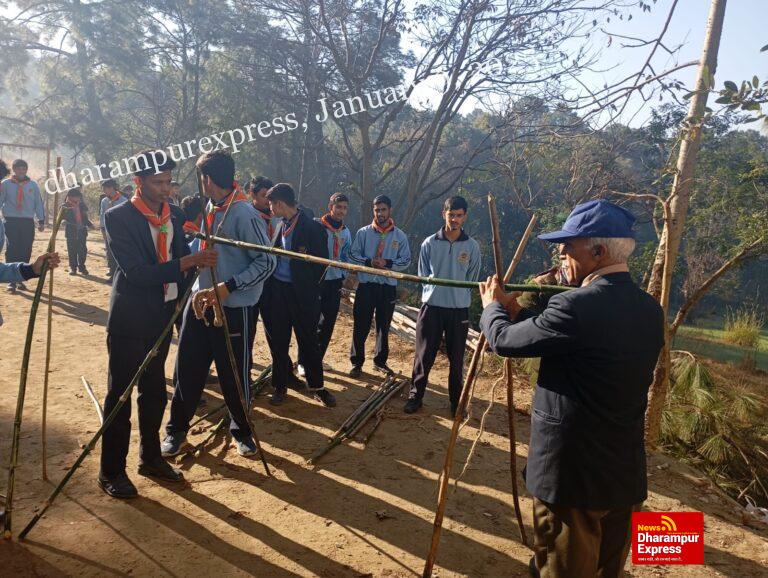न्यू गुरुकुल पब्लिक स्कूल हमीरपुर में स्काउट एंड गाइड का तीन दिवसीय कैंप का आयोजन