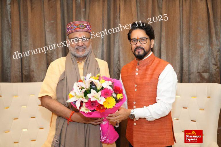 अनुराग ठाकुर ने नवनिर्वाचित उपराष्ट्रपति सी.पी. राधाकृष्णन से मुलाकात कर दीं शुभकामनाएँ