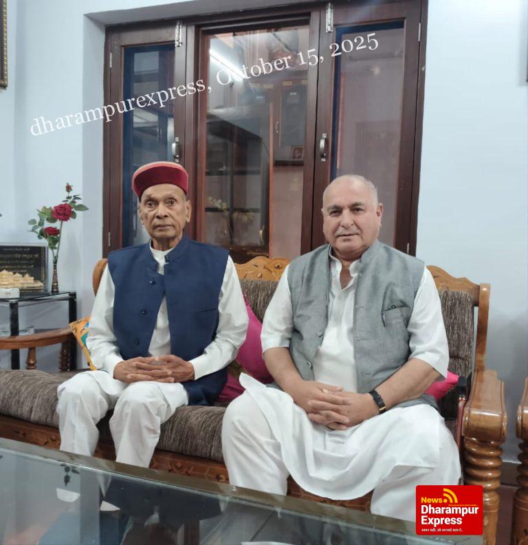 भाजपा वरिष्ठ नेताओं की बैठक: गुलाब सिंह ठाकुर ने प्रो. प्रेम कुमार धूमल से मुलाकात की