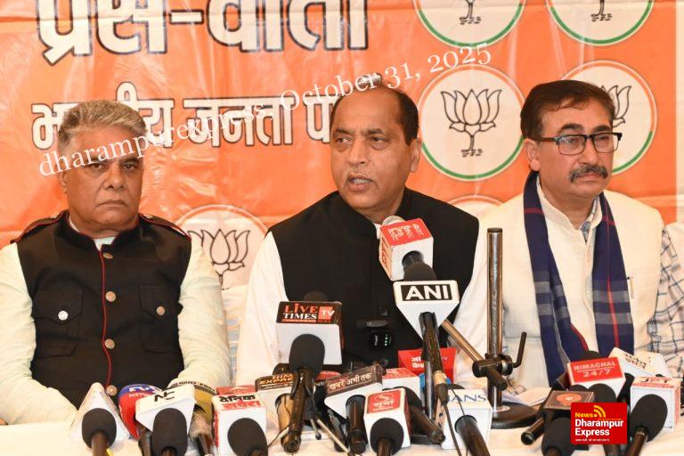 देहरा के चुनाव में वोट चोरी के लिए सुक्खू सरकार ने सारी मर्यादाएं लांघी : जयराम ठाकुर