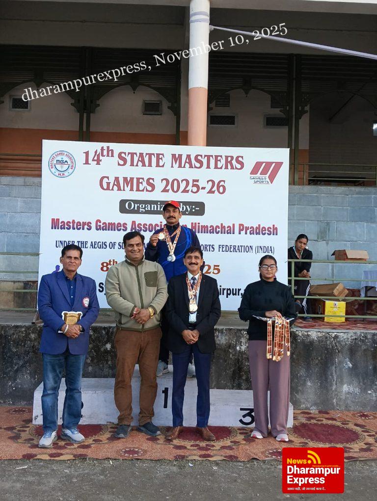भोटा स्कूल के डीपीई संदीप कुमार ने राज्य स्तरीय मास्टर गेम्स में 3 पदक