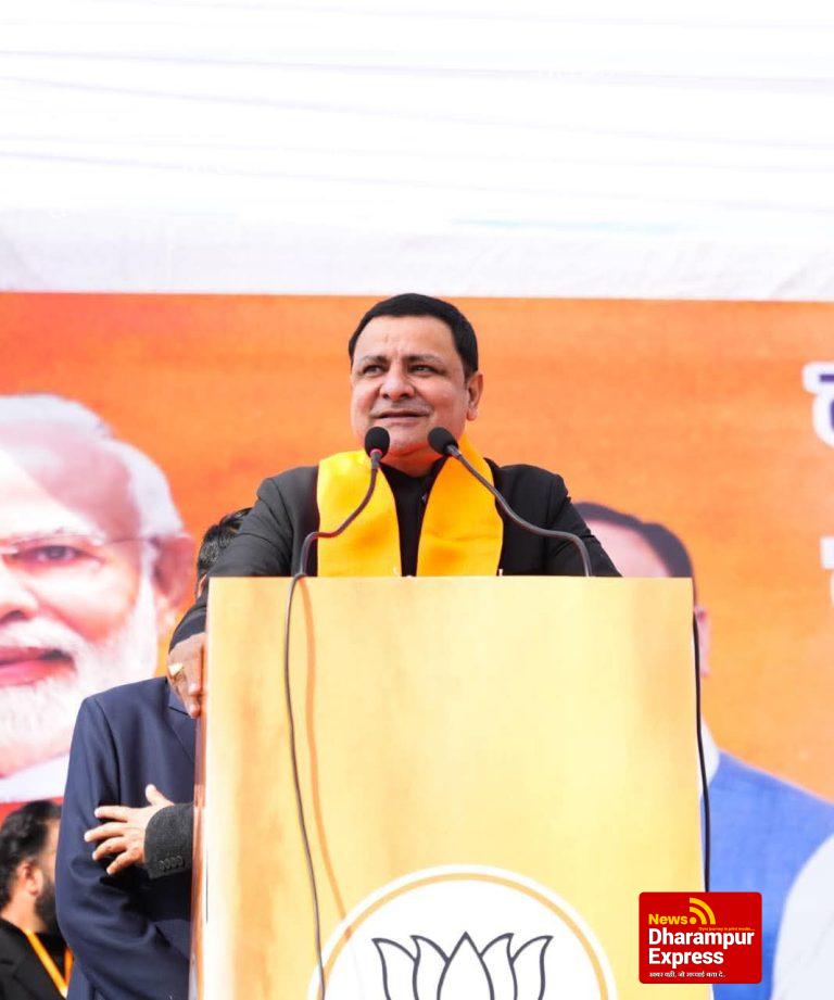 धर्मशाला में जोरावर स्टेडियम में सुक्खू सरकार पर जम कर बरसे सुधीर शर्मा