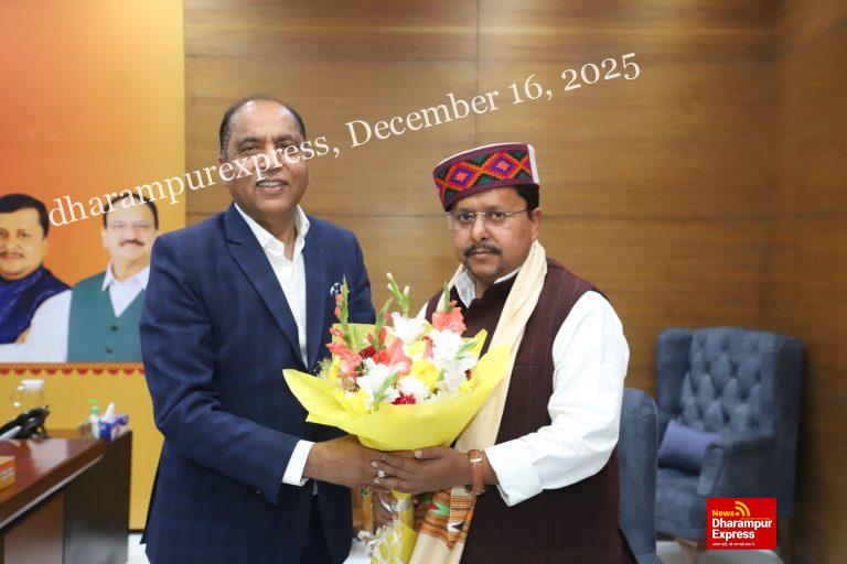 जयराम ठाकुर ने भाजपा के नवनियुक्त राष्ट्रीय कार्यकारी अध्यक्ष नितिन नवीन से की शिष्टाचार भेंट