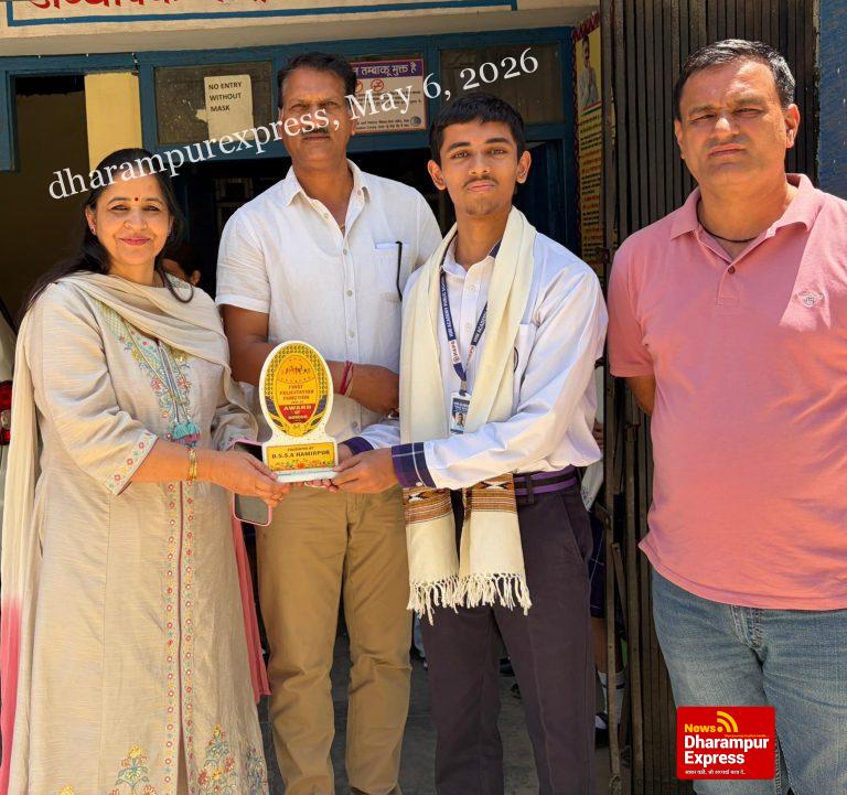 यशोवर्धन अत्री को उत्कृष्ट खेल उपलब्धियों पर शिक्षा विभाग ने किया सम्मानित