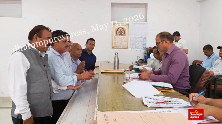 सुजानपुर विधानसभा क्षेत्र में भाजपा समर्थित उम्मीदवार मंजीत धीमान ने भारी जनसमर्थन के साथ भरा नामांकन